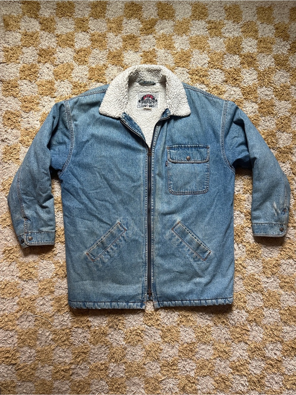 Vintage Levi’s Long Denim Sherpa Lined Jacket